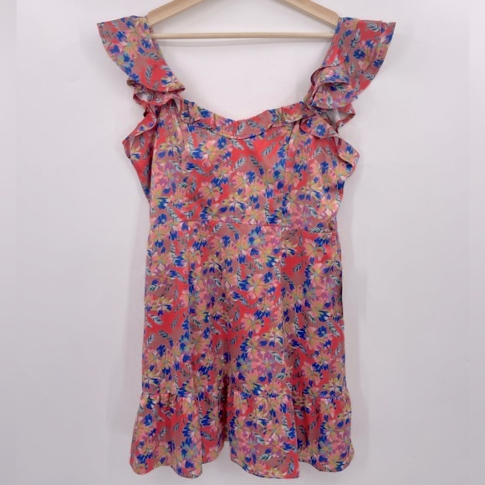 NWT NSR Ruffled Floral Dress Size Large - Picture 3 of 6